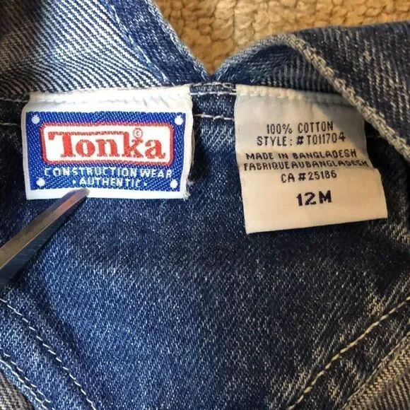 VintageĀ 1980āaāTonka Overallsā| 12M &ā24M - Picture 10 of 12